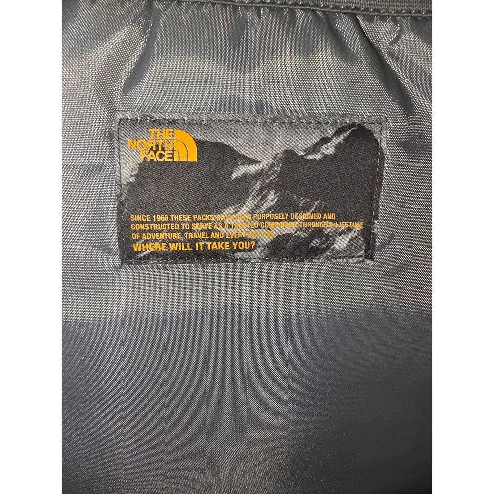 The North Face Backpack Tan Blue Heather Polyester School Hiking Bag